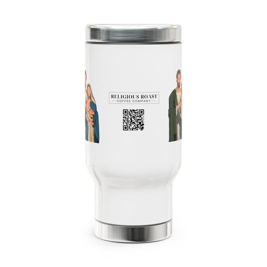 Holy Family - Stainless Steel Travel Mug with Handle, 14oz
