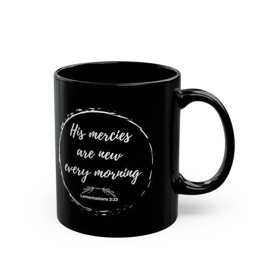 His Mercy - Black Mug (11oz, 15oz)